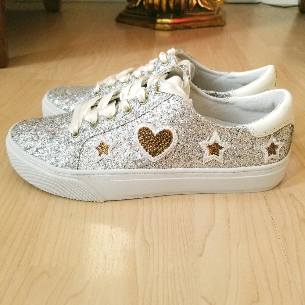 COPY - NWOT Nurse Mates Align Glitter Star Heart Slip Resistant Comfort Nursing…